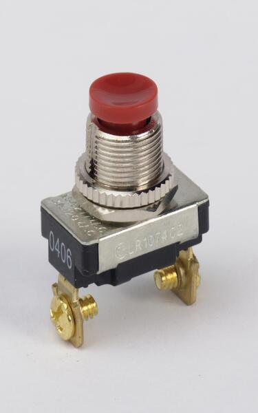 PEC85145PB SWITCHPUSH BUTTON SPST O-(F) SCREW TERM RED 3A